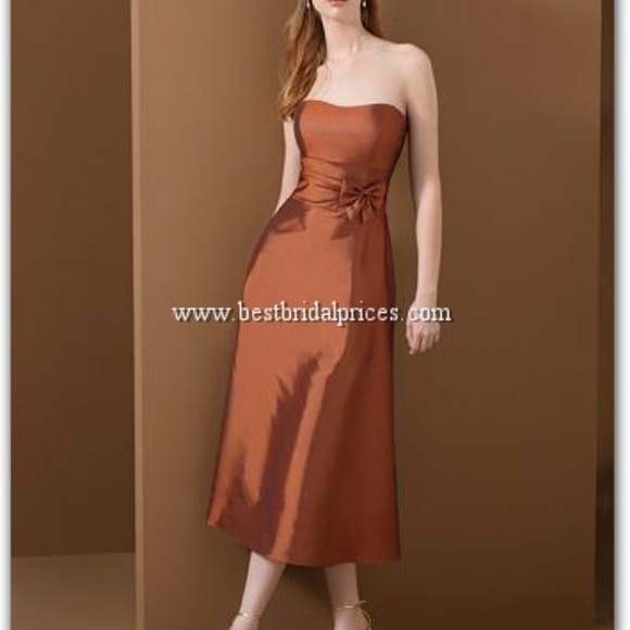 Alfred Angelo Dresses & Skirts - Alfred Angelo 6484 "Mocha" Taffeta Bridesmaid Formal Dress NEW Sz. 8